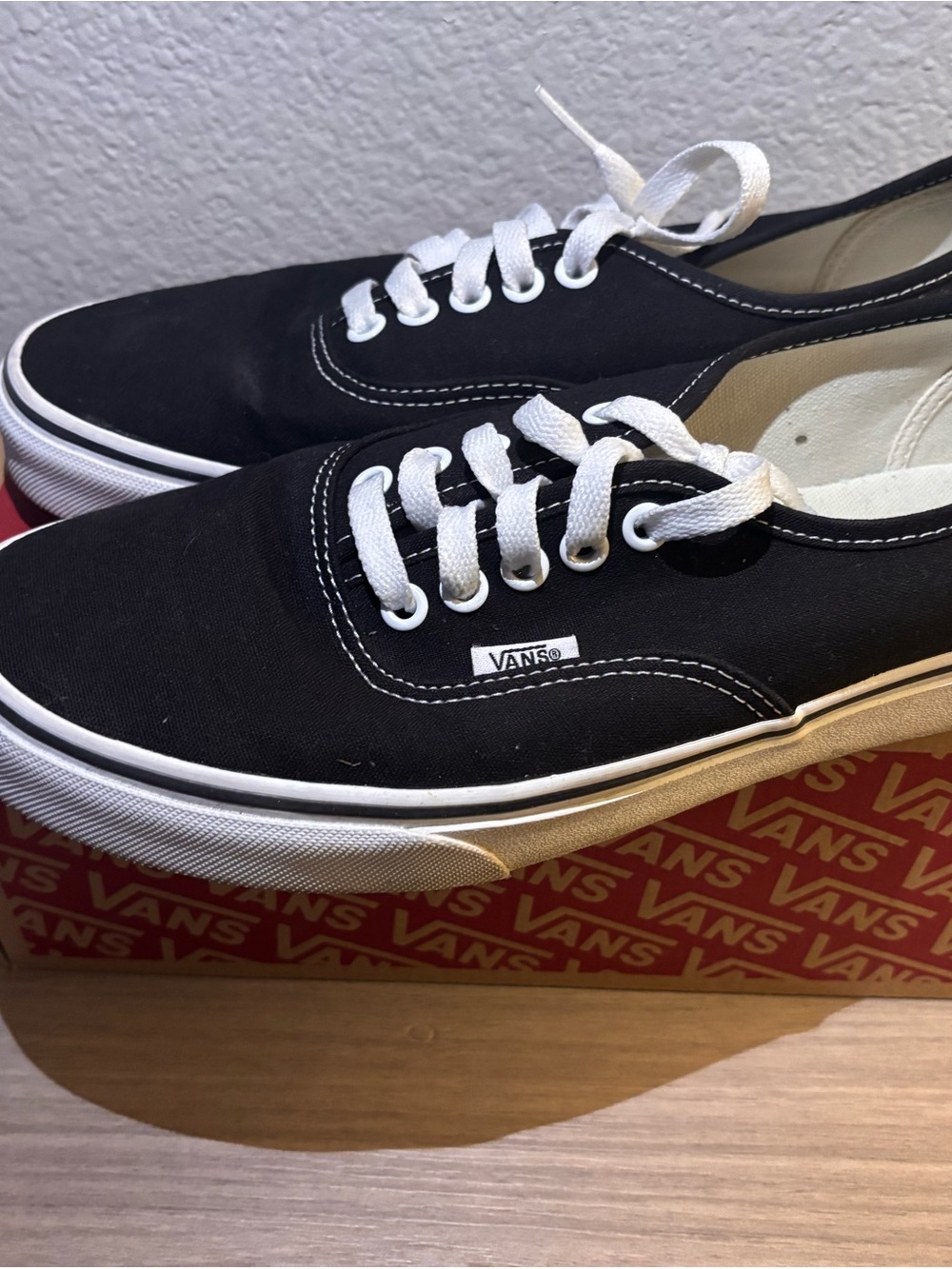 Vans Black and White Classic Canvas Low-Top Sneakers
